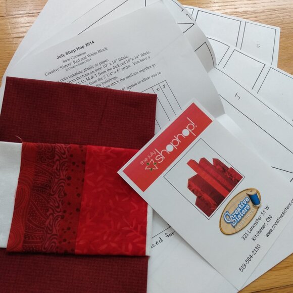 Quilt Block with Fabric Sewing Pattern Skyscraper Buildings Shop Hop July 2014 - Picture 5 of 5